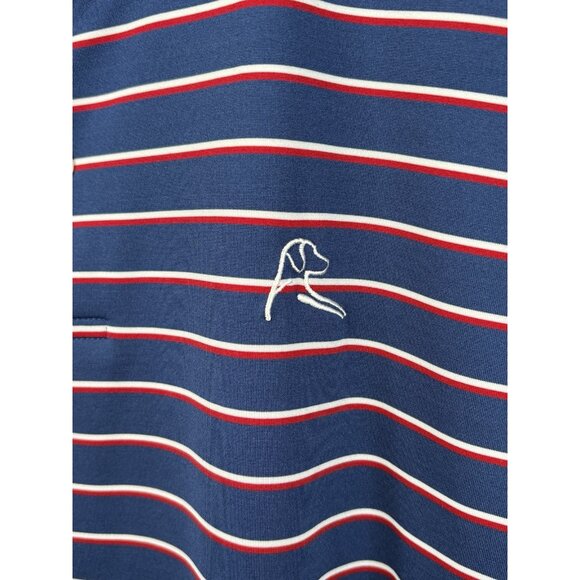 Rhoback Golf Polo Men’s XL Red White Blue US Flag 3 Button Stretch SS - Picture 6 of 13
